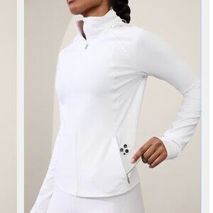 Athleta - Interval Zip Front Jacket - Bright White - New with Tags!
